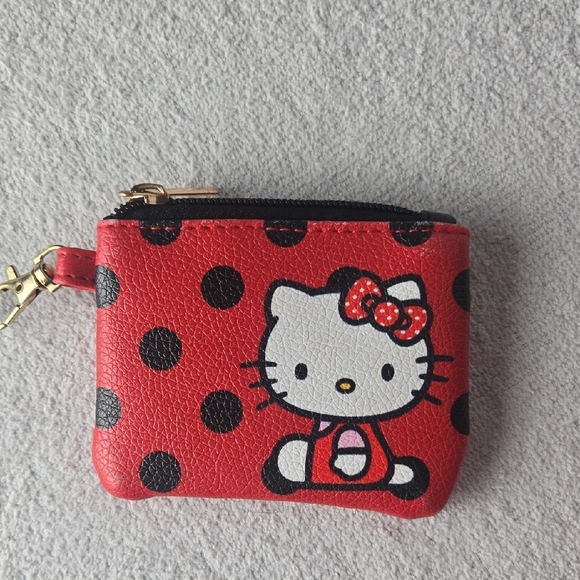 Sanrio Hello Kitty Polka Dot Backpack & Coin Pouch - Black/Red - Picture 4 of 9